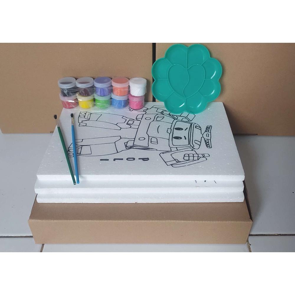 

Best - Painting Kit Paket Melukis Anak Styrofoam .,