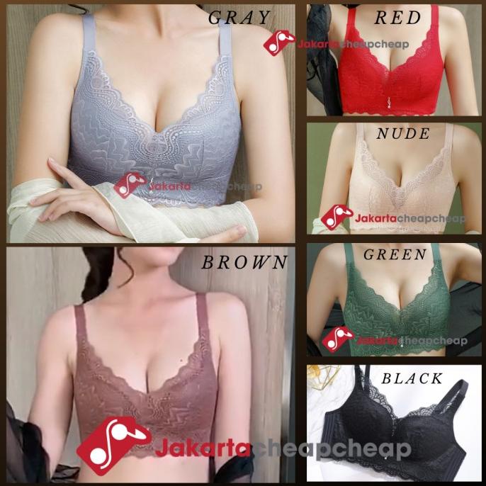 JC101 Bra Push Up Wanita Pakaian Dalam Cewek Sexy Lace Tanpa Kawat