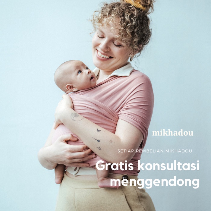 BLUSH MIKHADOU STRETCHY WRAP (GENDONGAN BAYI / BABYWRAP)