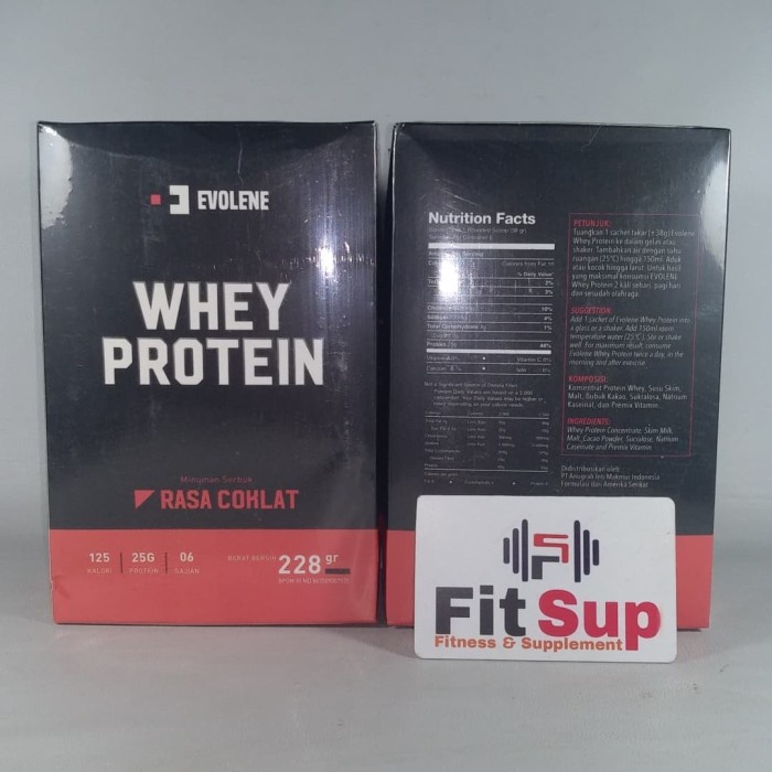 Evo Whey 228gram 6sachet Evolene Whey protein whey murah susu fitnes