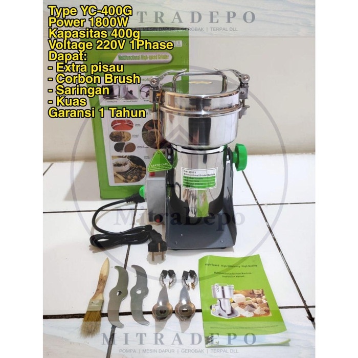 

Mesin Bubuk/Tepung Penggiling Pulverizer 400G Herbal Biji Kacang Obat