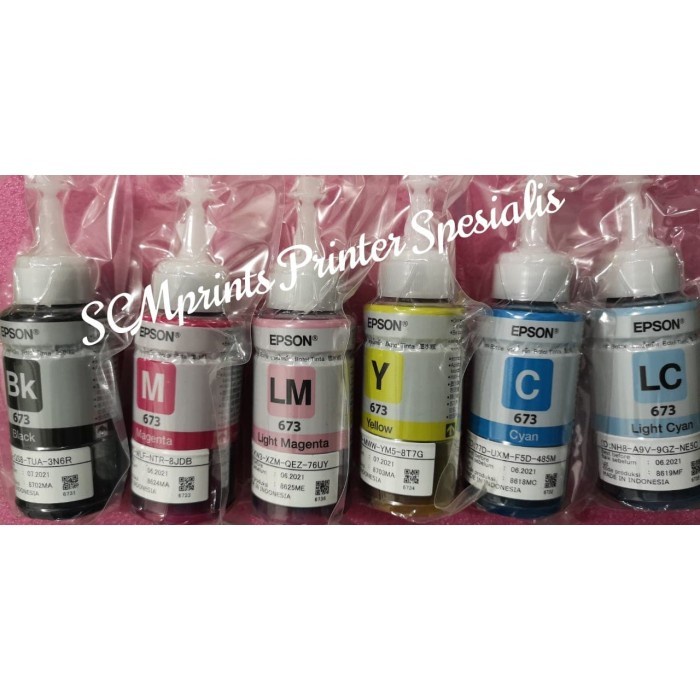 

New Tinta 673 Original Epson T673 L800 L805 L810 L850 L1800 Asli Epson New Hemat