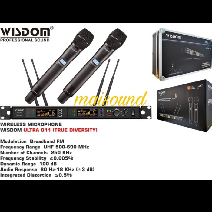 MIC WIRELESS WISDOM ULTRA Q11 ORIGINAL HANDHELD MICROPHONE WISDOM Q 11