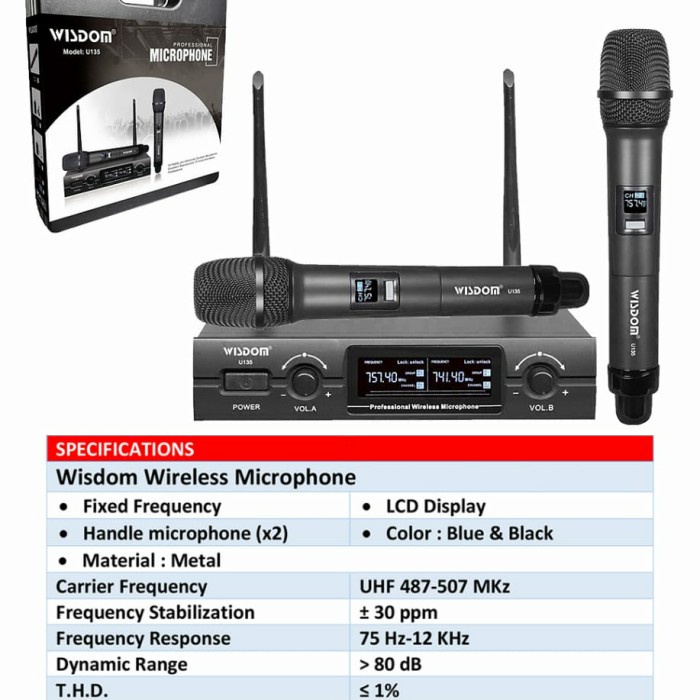 Mic wireless wisdom u135 original Wisdom U135 u135 handheld