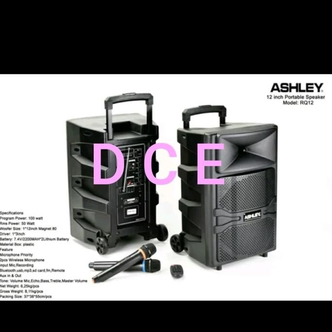 SPEAKER PORTABLE WIRELESS ASHLEY RQ12 RQ 12 12IN USB-BLUETOOTH