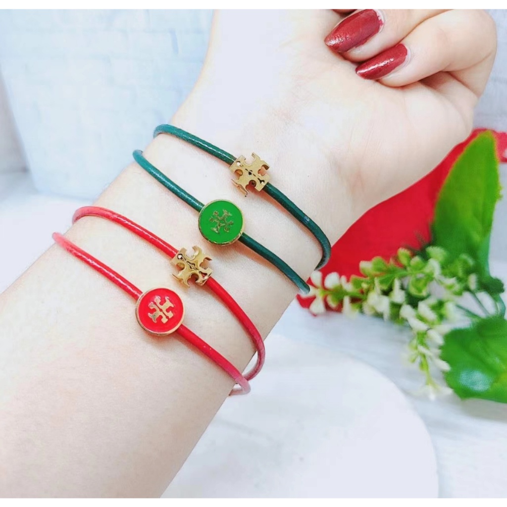 Gelang Serut Titanium 3167 Tali Kulit Perhiasan Wanita