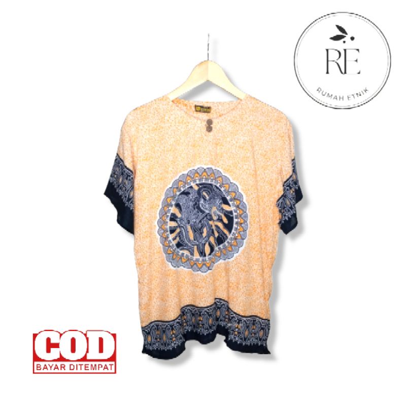 Baju kaos etnik wayang bulat/ baju pria wanita/ baju santai/ baju etnik wayang