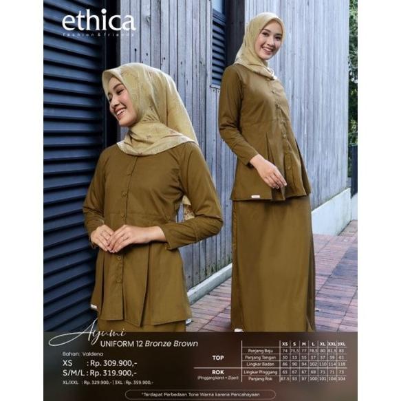 Baju pemda wanita Set rok Ayumi Uniform 12 pns merk ethica
