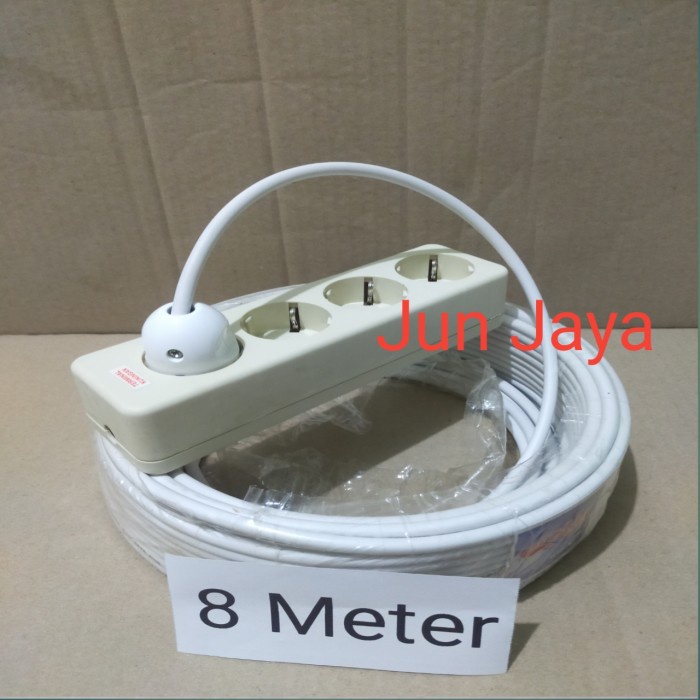Populer Stop Kontak Jadi Rakitan Kabel 8 Meter + Terminal Ut 4 Lubang