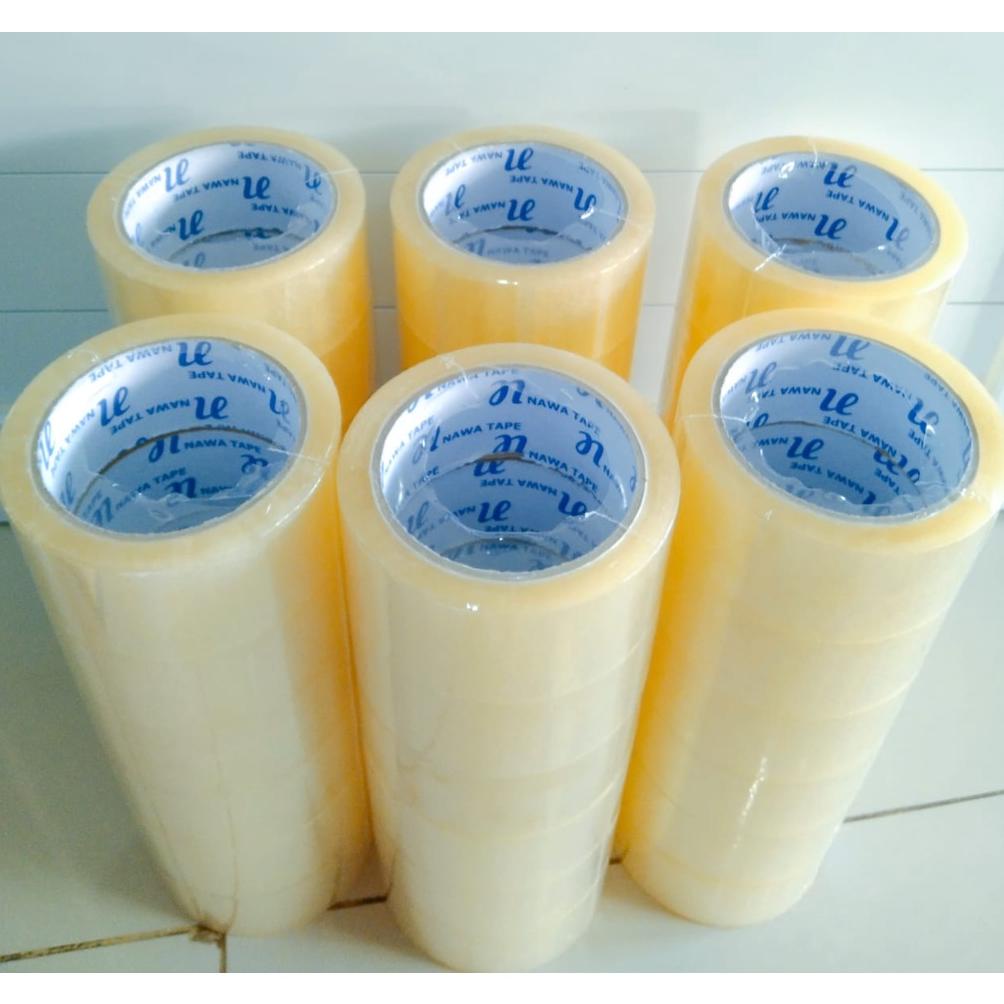 

Terjangkau - 6 PCS LAKBAN BENING COKLAT 90 yard x 45mm NAWA/OCIN TAPE ..