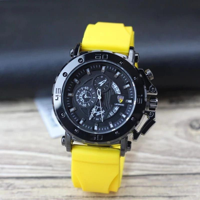 Jam Tangan Pria LEOPARD Kasual Crono Variasi Tanggal Aktif - TERMURAH