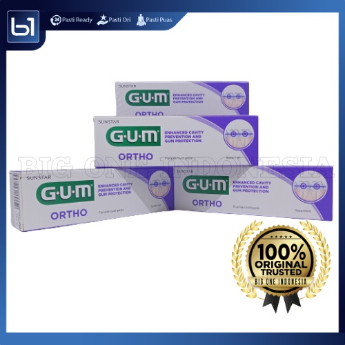 Gum Ortho Toothpaste 75Ml, Pasta Gigi Gel Khusus Behel 75 Ml, Pastagigi Orthodontic, Tooth Paste