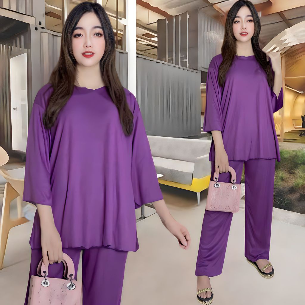 One Set Wanita Kekinian Bsju Swtelan Ootd Wnta Baju Oneset Terbaru 2023 Bju Satu Setelan Cwe Remaja 