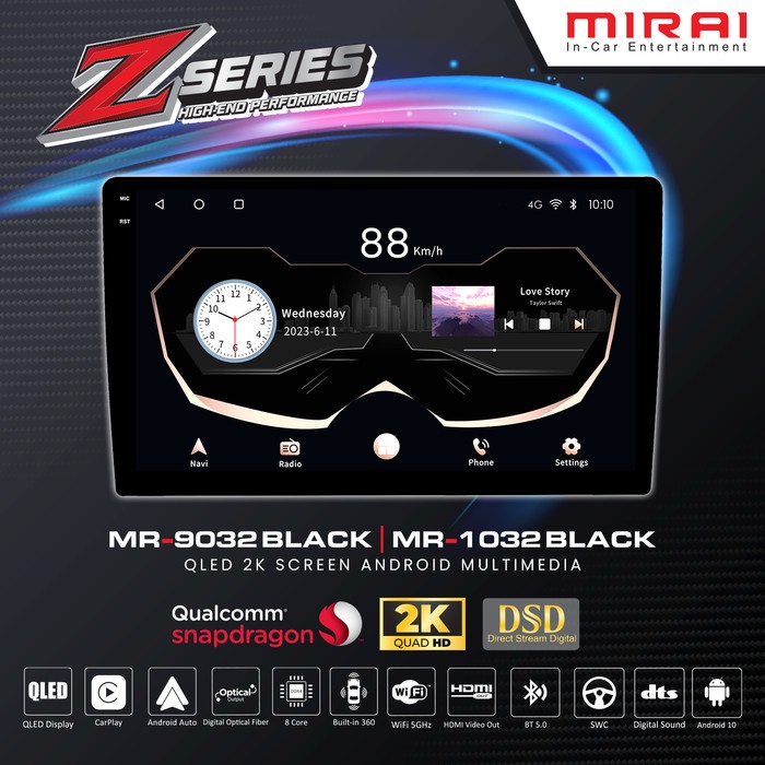 Head Unit Android Mirai Z-Series BLACK