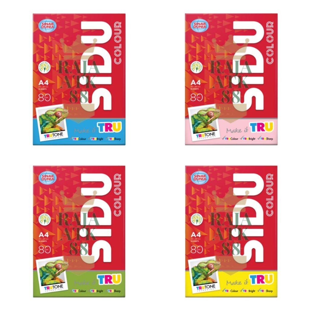 

Kertas Hvs Warna Sinar Dunia Sidu A4 Berwarna A4 80Gr