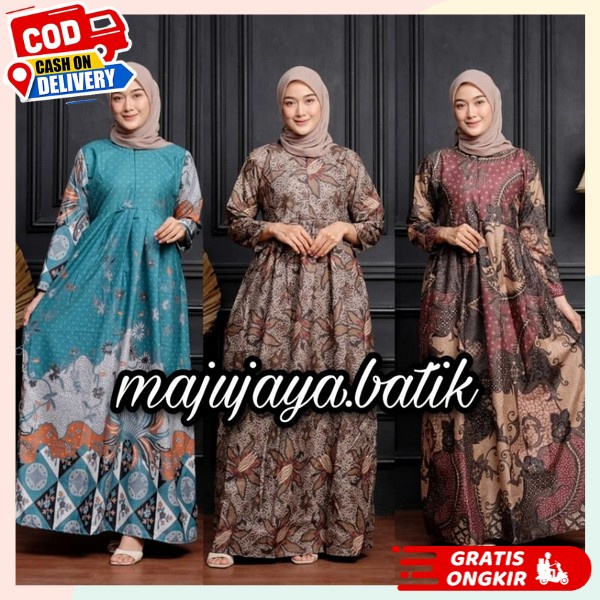Pakean Pesta Kondangan Drese Jumbo Kekinian Ghames Perempuan Remaja Ganis Ghamis Fashion Wanita Dewa