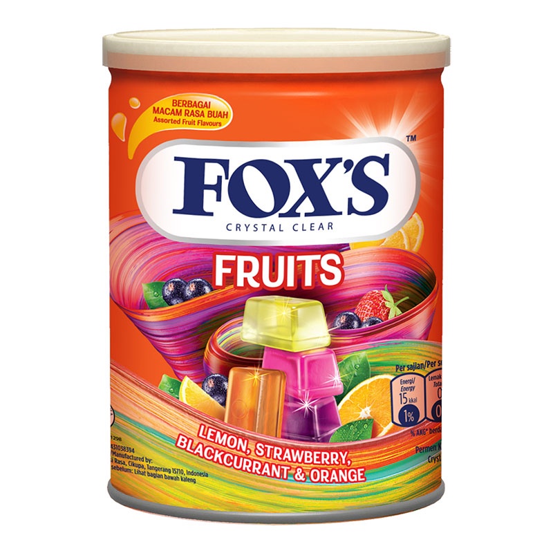 

Fox's Crystal Clear Permen Buah-buahan Kaleng 180g