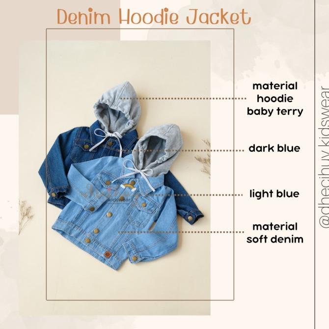jacket hoodie denim anak
