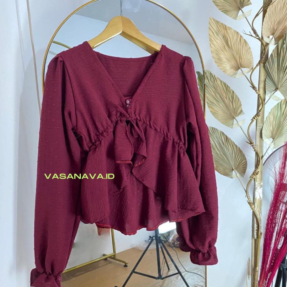 Diskon Kayla Blouse Uragiri Premium | Zura Blouse Top Uragigiri Airflow | Blouse Wanita Wrap Top Ram