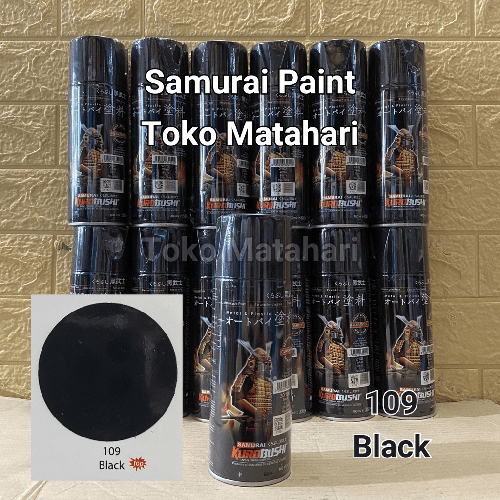 Samurai 109 Black Hitam Cat Semprot Samurai Kurobushi