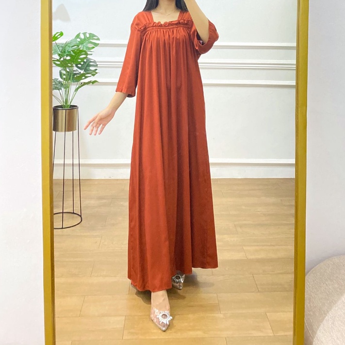 [Daster Dinda Busui Polos - Paula Versi Busui - Rayon Twill Tebal] Daster Gas Dress Rayon Tebal