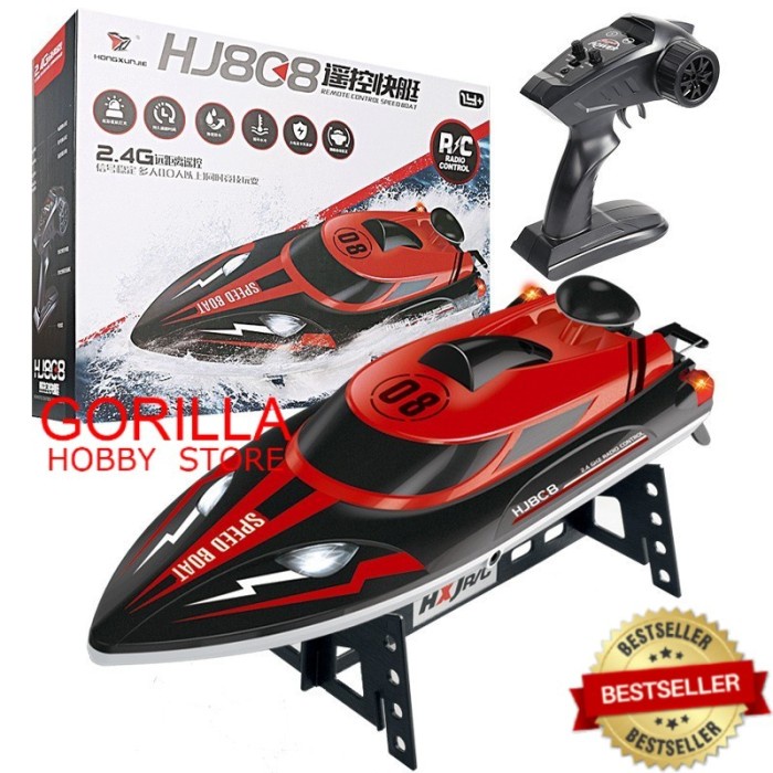 Promo Rc Boat Hj808 2.4Ghz 25Kmh Speed 150 Meter Kontrol Kapal Rc Speed Boat