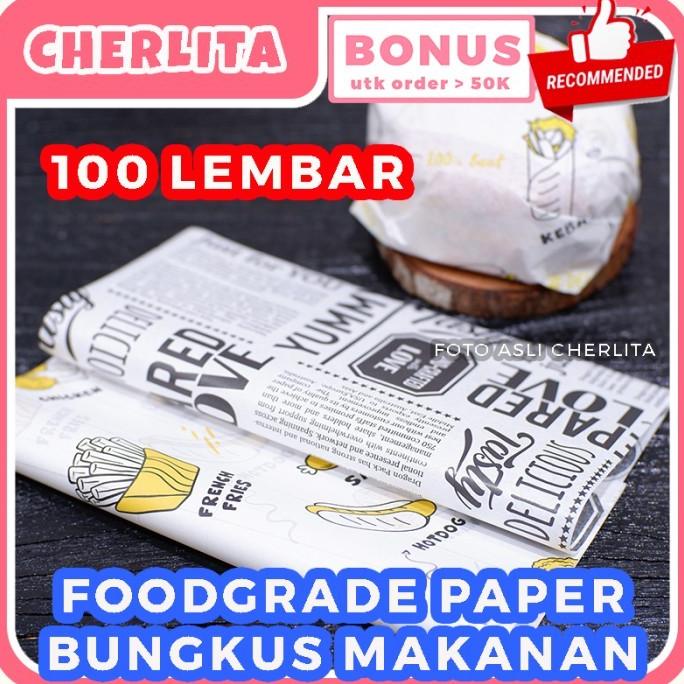 

Flash Sale Kertas Foodgrade Bungkus Burger Kebab Nasi Paper Food Wrap Laminasi Murah