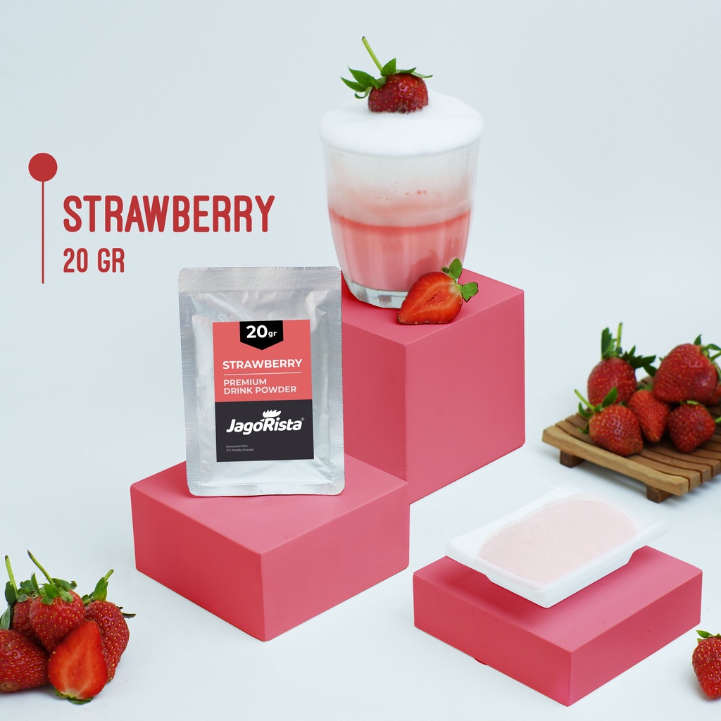 

Jagorista Bubuk Minuman Strawberry 20 gr Sachet Kualitas Premium