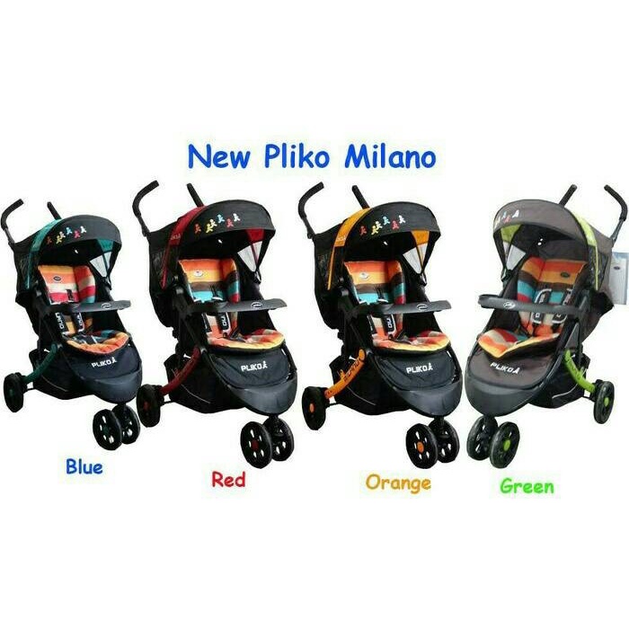 Promo Kereta Pliko Milano 568 Roda 3 Baby Stroller Dorongan Kirim Gojek