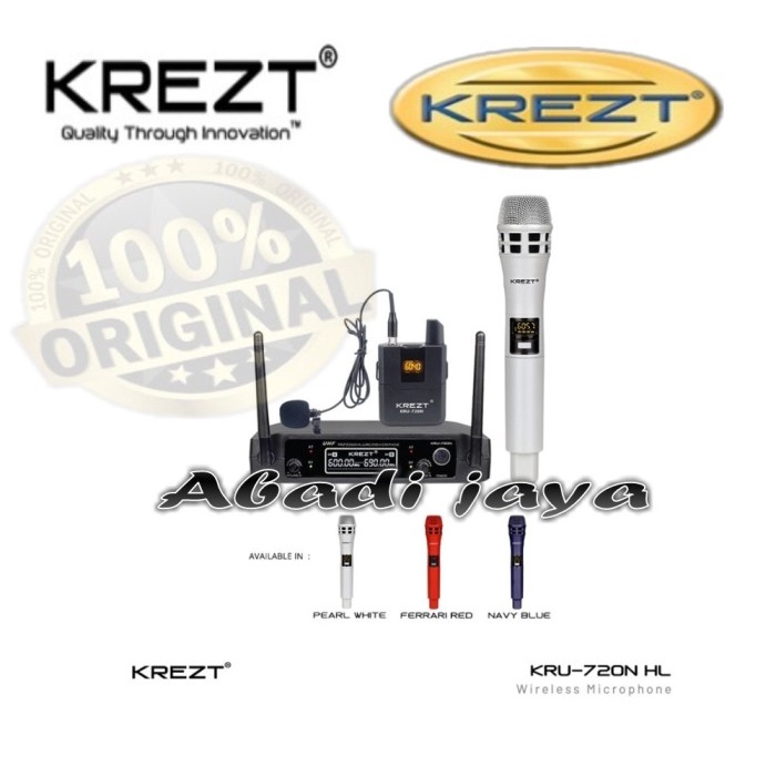 mic wireless krezt kru 720n HL / kru720n / kru 720 n 3 warna original