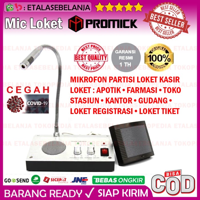 MIC LOKET - PROMICK LM02 - MIC 2 ARAH / MIC MEJA / MIC KASIR