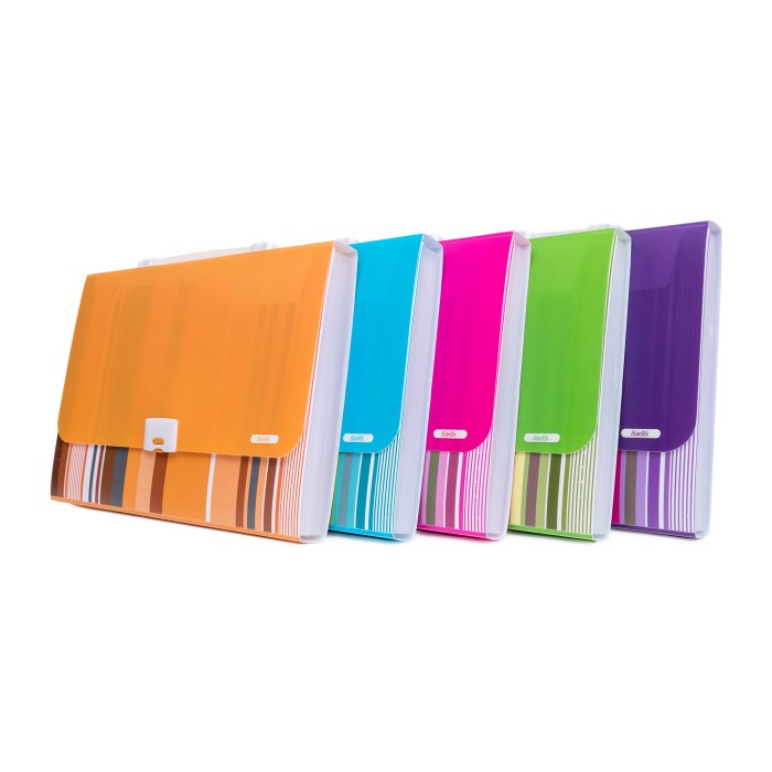 

Baru Bantex Pp Fancy Stripes Expanding File 13 Pocket Folio#3608 23 Terbatas