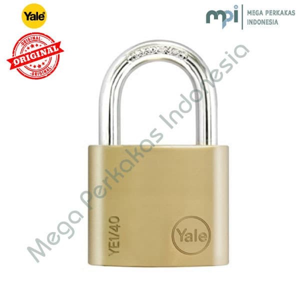 Gembok Padlock Yale Ye1 40 122 Brass Padlock Essential Series