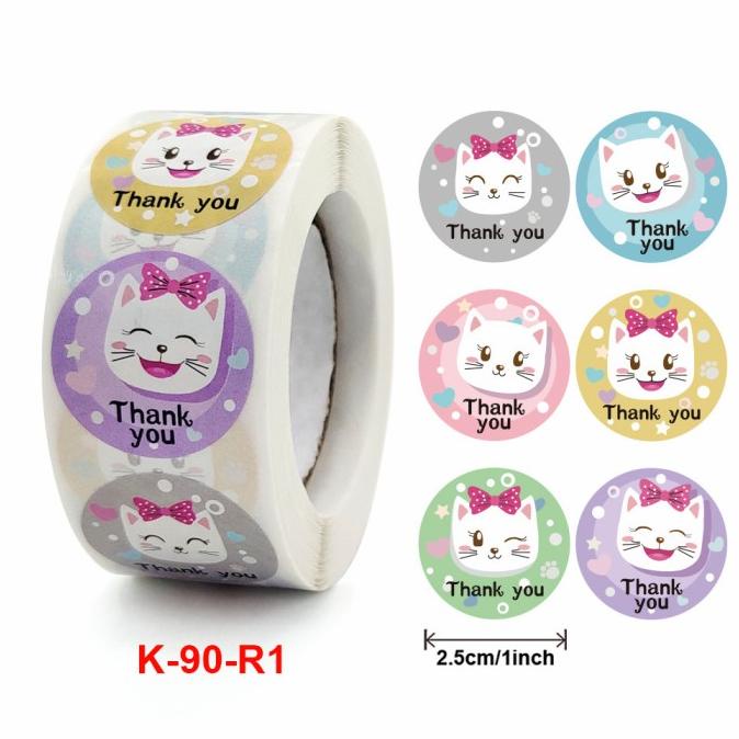 

XIEXIENIN Stiker Thank You Kitty Lucu Cutting Sticker Thank You Kucing Lucu Sale