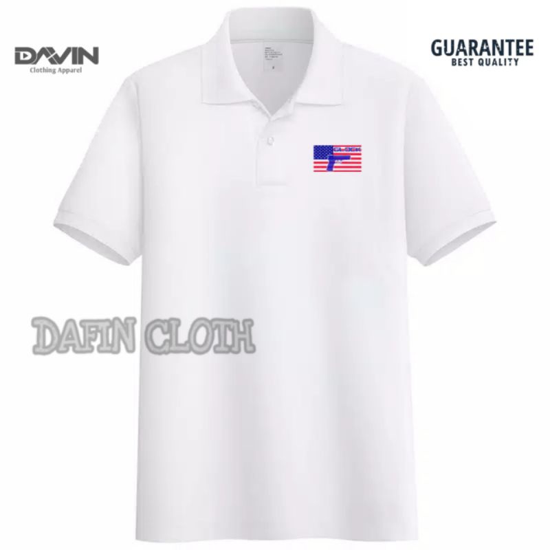 Kaos Kerah Pria Polo shirt Glock USA