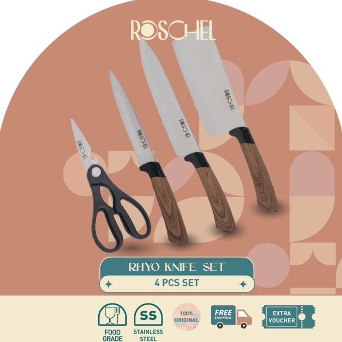 ROSCHEL Pisau Dapur RHYO 4 Pcs Set