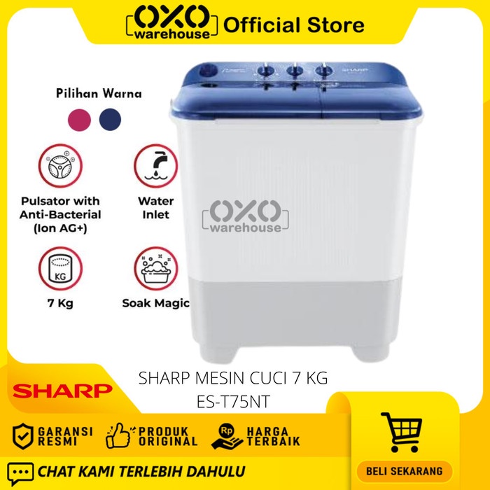 SHARP MESIN CUCI ES-T75NT