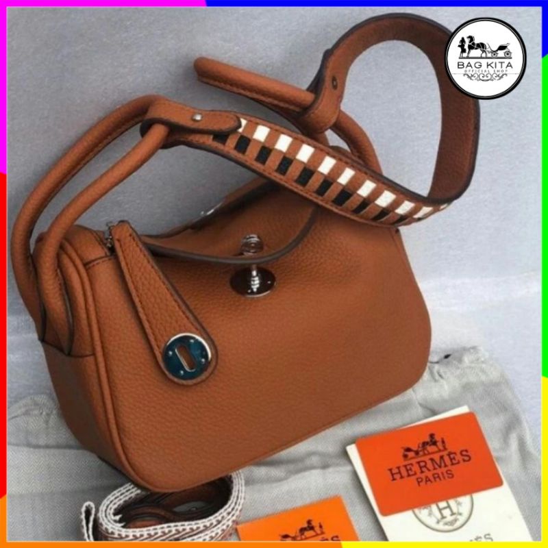 Tas H3rmes Lindy Cokelat Uk26 Tas Selempang Wanita Lindi Import