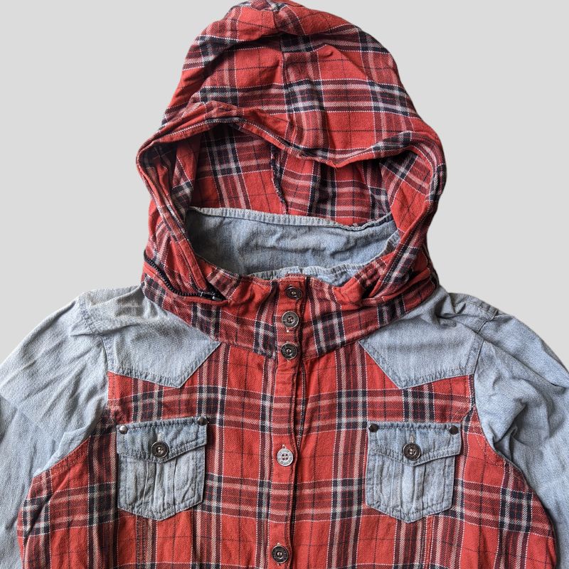 kemeja hoodie oversize cewek Rote Rose