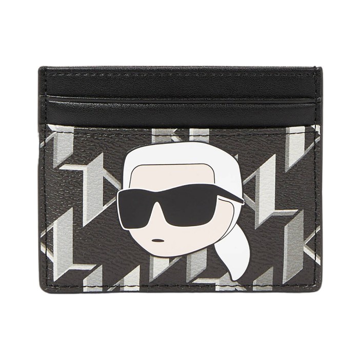 

Karl Lagerfeld K/Ikonik 2.0 Monogram Card Holder Black/White