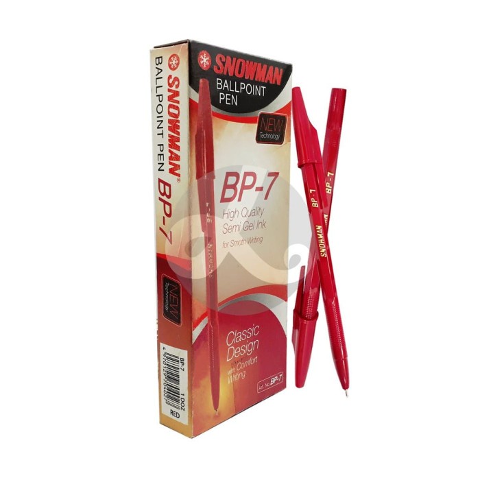 

Snowman Bp-7 Merah Pulpen Pena Ballpoint