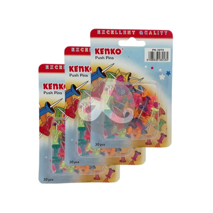 

Kenko Paku Pin Warna Push Pin isi 30 pcs
