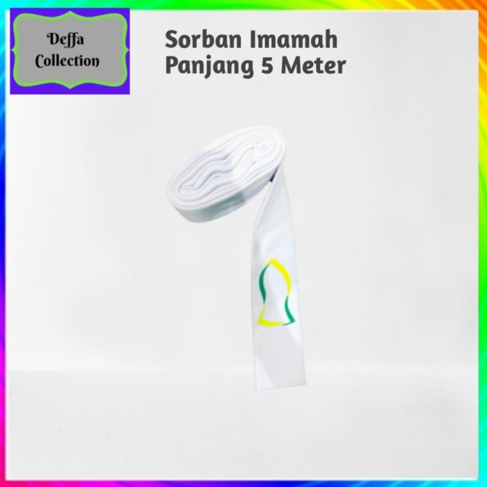sorban Sorban Imamah Panjang 5 meter - Putih(S0M1) GRATIS ONGKIR sorban palestina sorban TERLARIS so