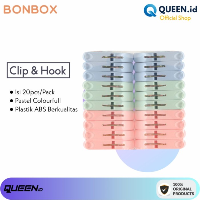 Promo Bonbox Bch21204 Klip Jemuran Baju Plastik Jepitan Laundry Anti Slip Terbaru