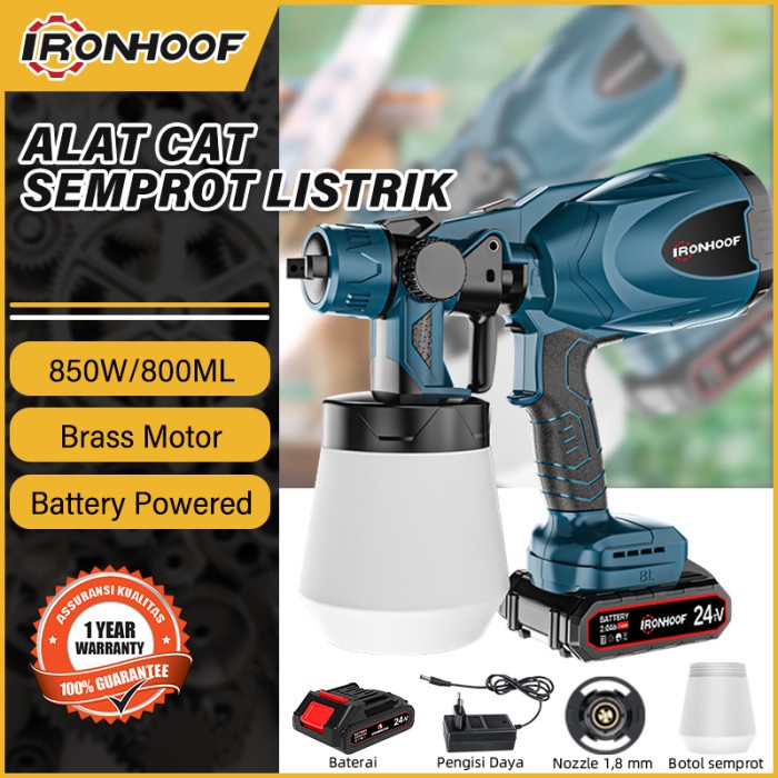 Terbaru Ironhoof Cat Semprot Listrik Electric Spray Gun 850W Mesin Spray Gun Promo Terlaris
