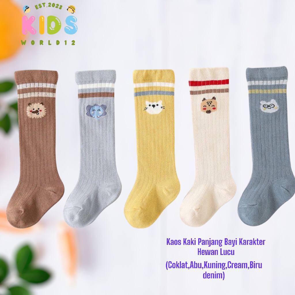 Kaos Kaki Panjang Bayi Karakter Hewan Lucu Baby Socks