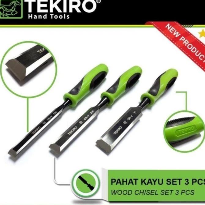 

Pahat Kayu Set Tekiro 3pcs Wood Chisel Set 1/2, 3/4, 1 inch Produk Baru!!