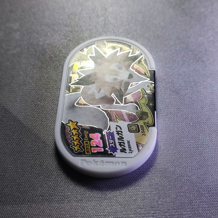 pokemon tretta chip shiny bintang 5 stars #20 lycanroc kartu tetra ori telorayampuyuh