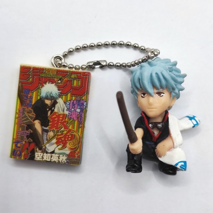 gintama gintoki sakata charm strap keychain action figure bandai ori telorayampuyuh