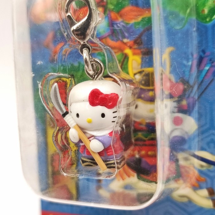 hello kitty samurai japan keychain cute figure sanrio original telorayampuyuh